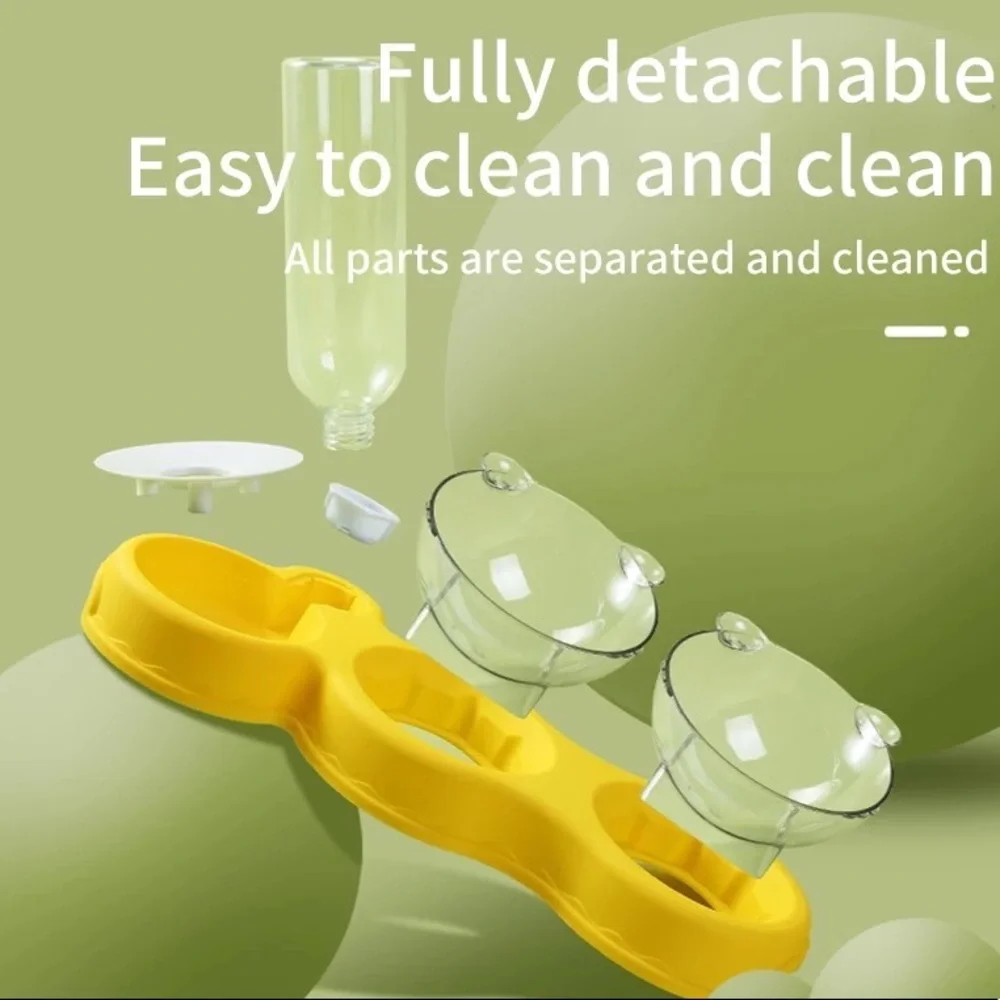 ♣︎HP cat pet food water bowl 3 in 1 set feeder automatic water bottle Bear - Picture 8 of 13